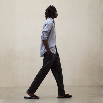 ECOALF || ETHIWIN LINEN PANTS MAN ASPHALT