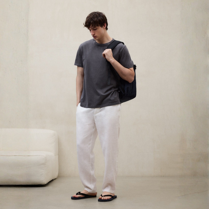ECOALF || ETHIWIN LINEN PANTS MAN WHITE