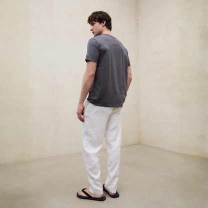 ECOALF || ETHIWIN LINEN PANTS MAN WHITE
