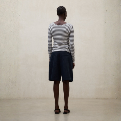 ECOALF || FARO LONG SLEEVE T-SHIRT WHITE BLACK STRIPE