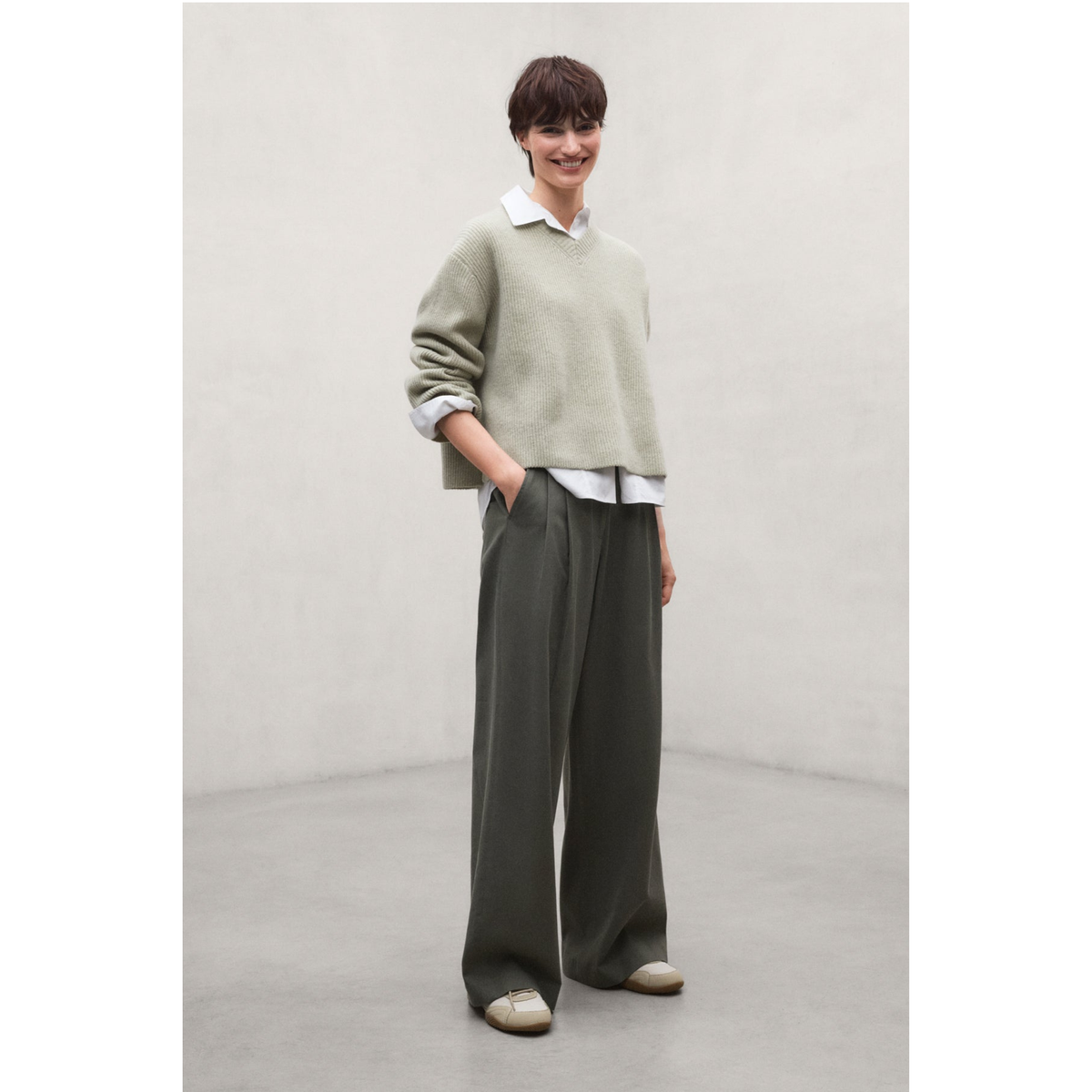 ECOALF || MIEL TEN COT PANTS WOMAN CHARCOAL KHAKI