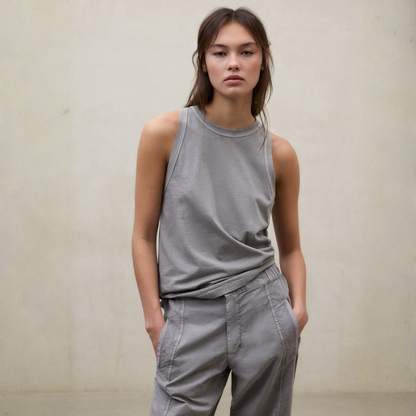 ECOALF || MINDEN T-SHIRT WOMAN CHARCOAL