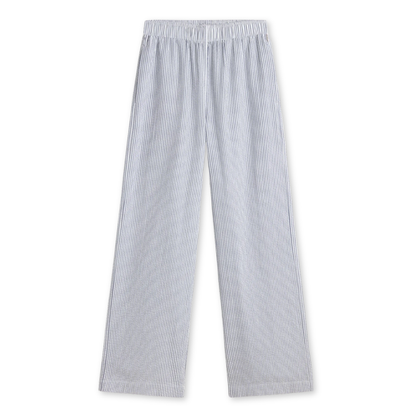 ECOALF || MOSS PANTS WOMAN ECRU BLUE STRIPS
