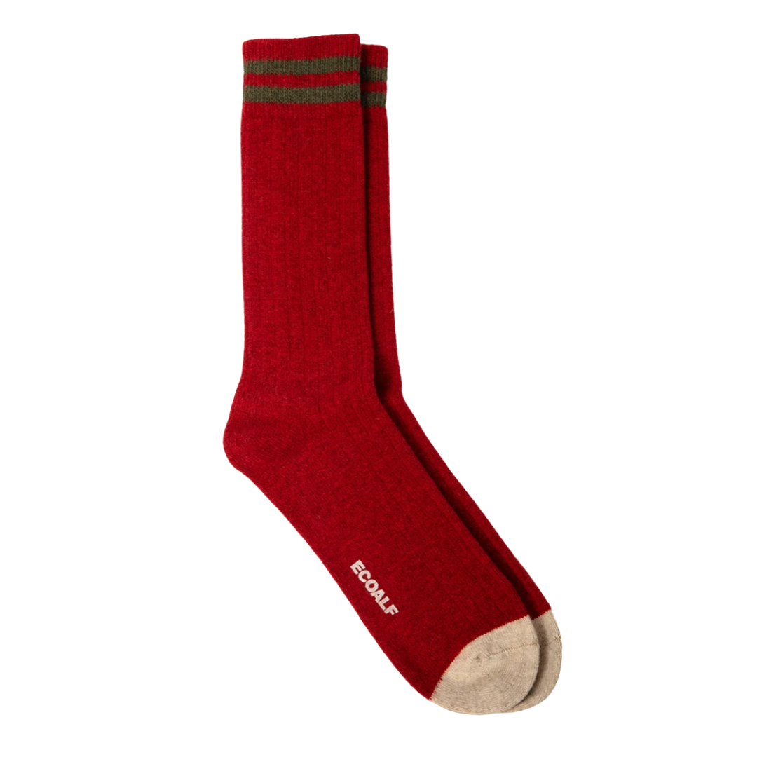 ECOALF || MOUNTAIN SOCKS DARK RED