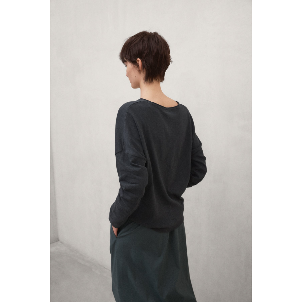 ECOALF || VERONE T-SHIRT WOMAN CHARCOAL KHAKI