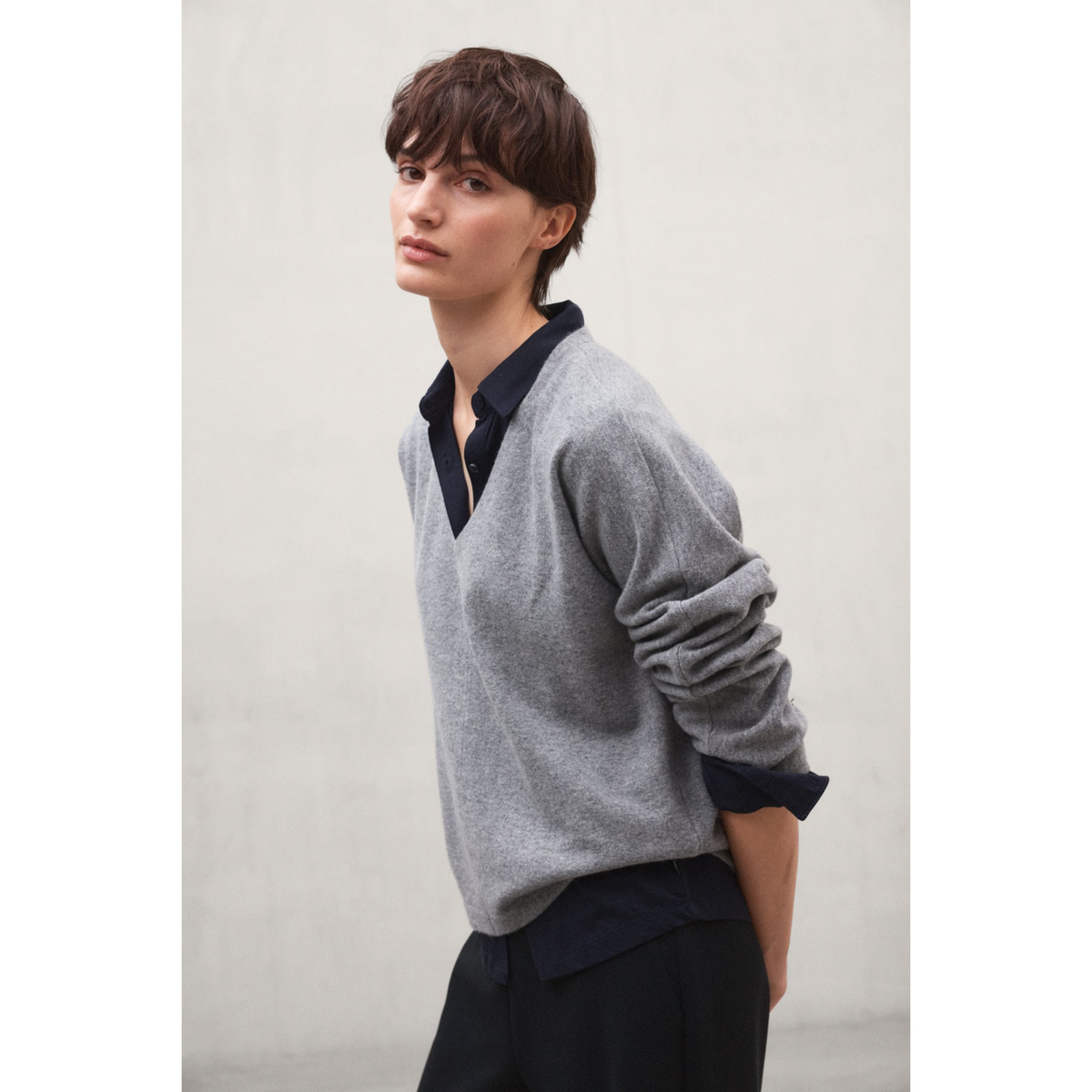 ECOALF || YEBES KNIT WOMAN MEDIUM GREY MELANGE