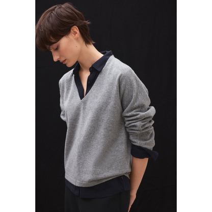 ECOALF || YEBES KNIT WOMAN MEDIUM GREY MELANGE