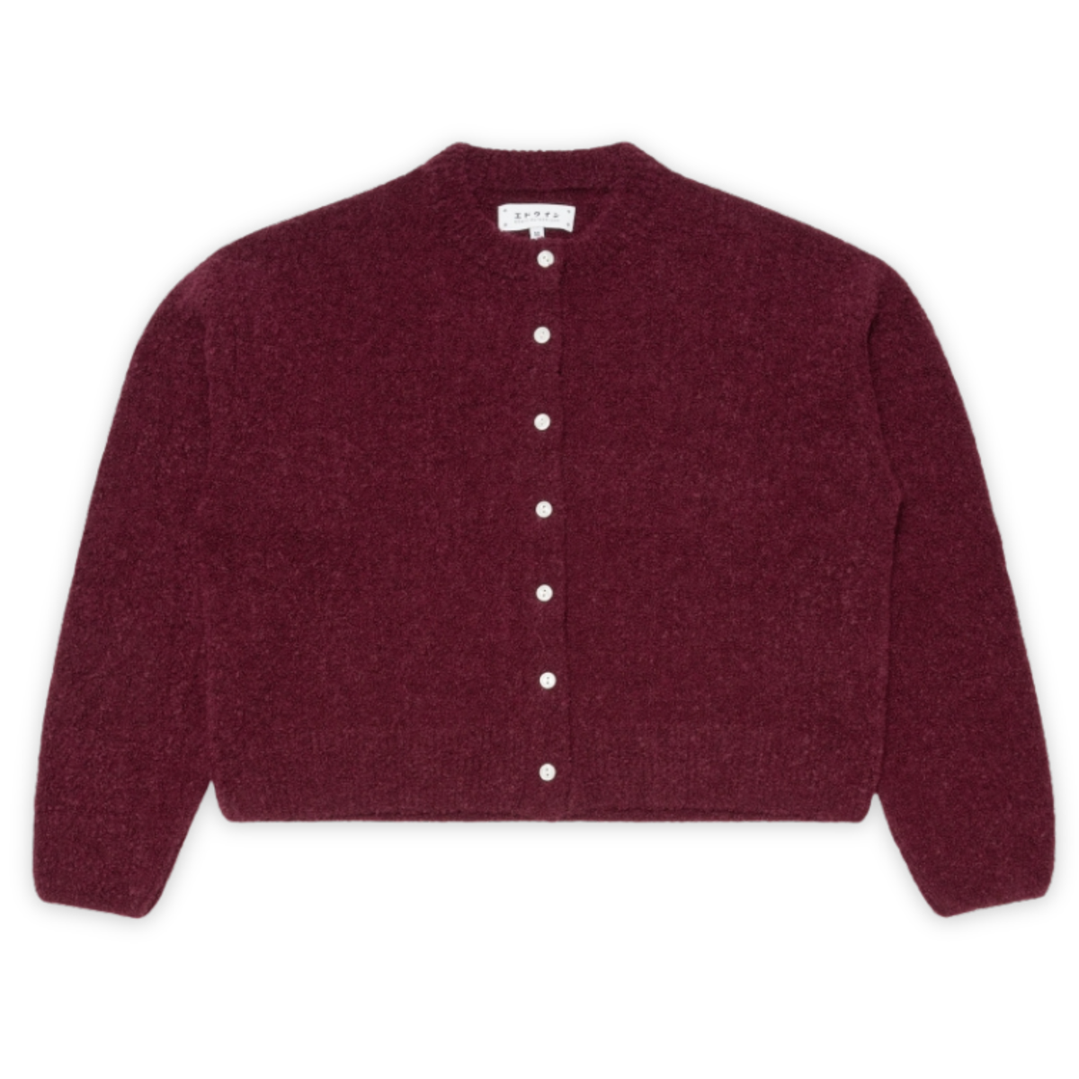 EDWIN || ALLY CARDIGAN BURGUNDY GARMENT WASHED