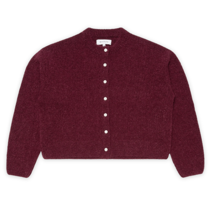 EDWIN || ALLY CARDIGAN BURGUNDY GARMENT WASHED