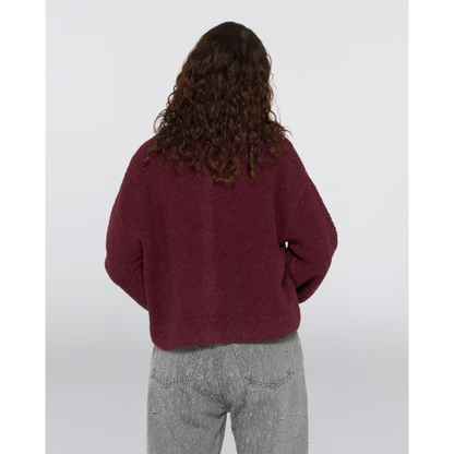 EDWIN || ALLY CARDIGAN BURGUNDY GARMENT WASHED