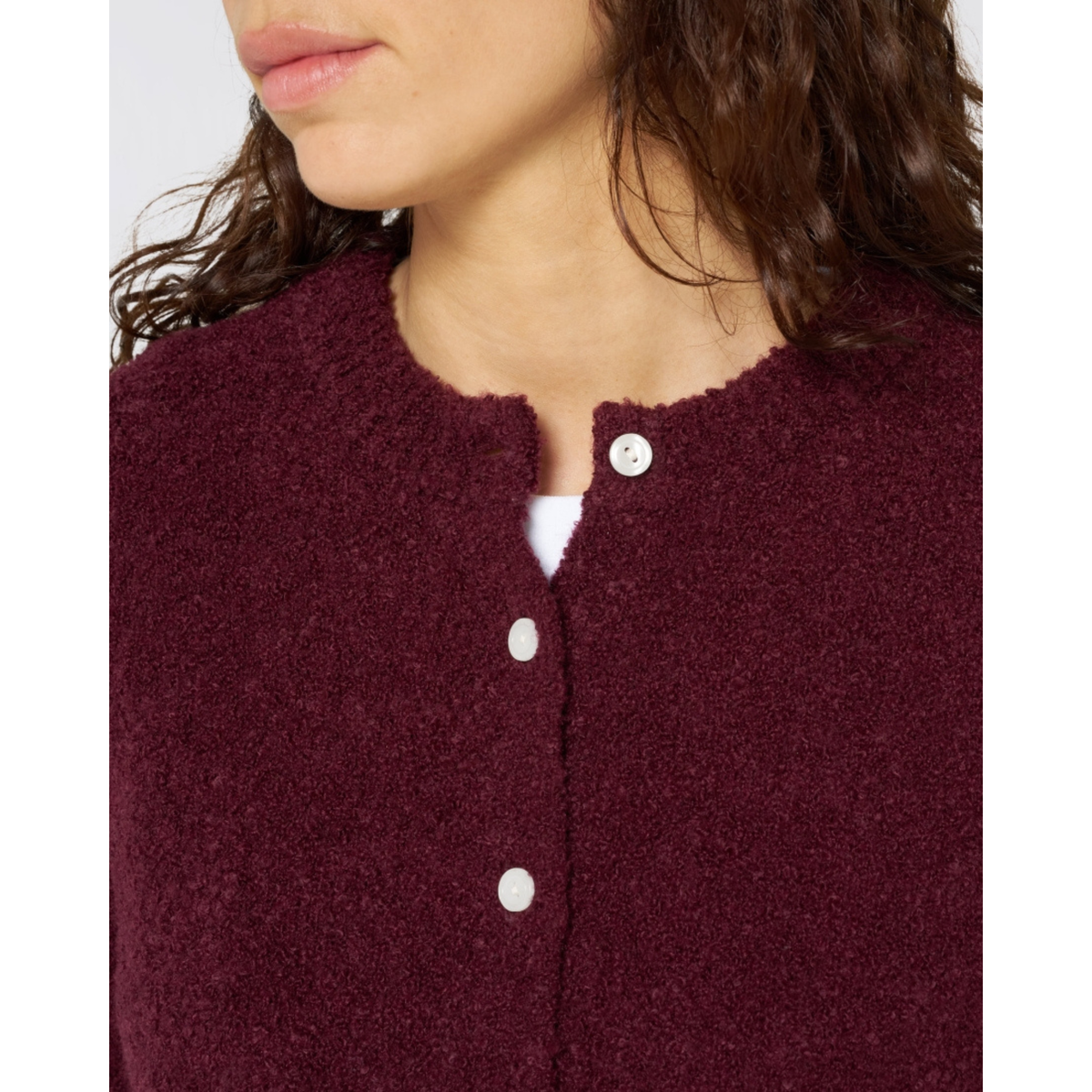 EDWIN || ALLY CARDIGAN BURGUNDY GARMENT WASHED