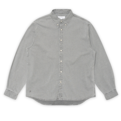 EDWIN || ARLO SHIRT LS BLACK HEAVY BLEACH WASH