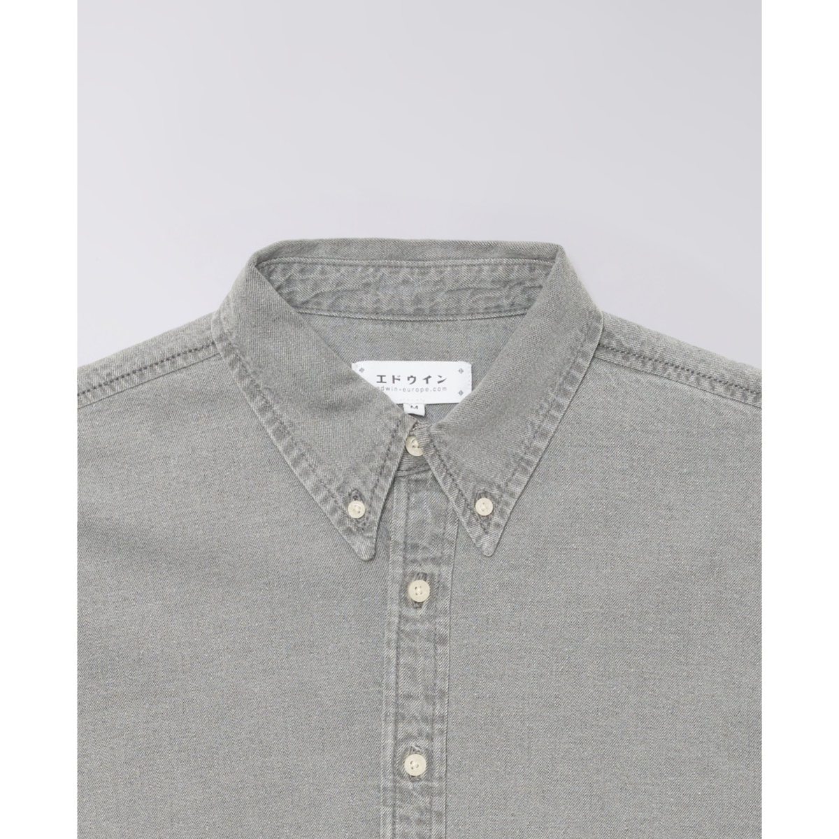 EDWIN || ARLO SHIRT LS BLACK HEAVY BLEACH WASH