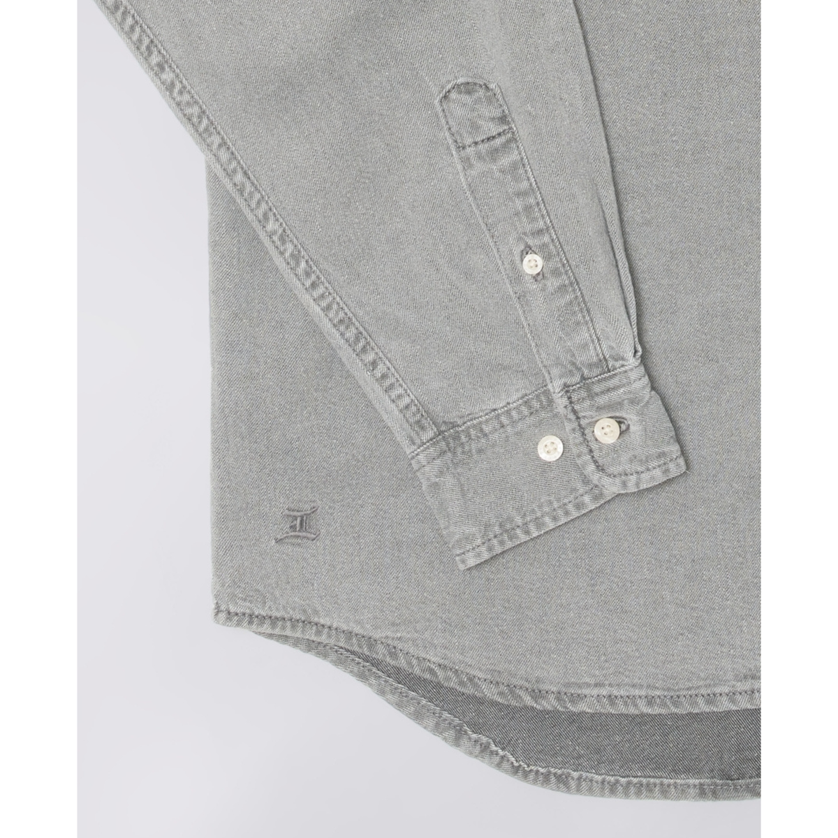 EDWIN || ARLO SHIRT LS BLACK HEAVY BLEACH WASH
