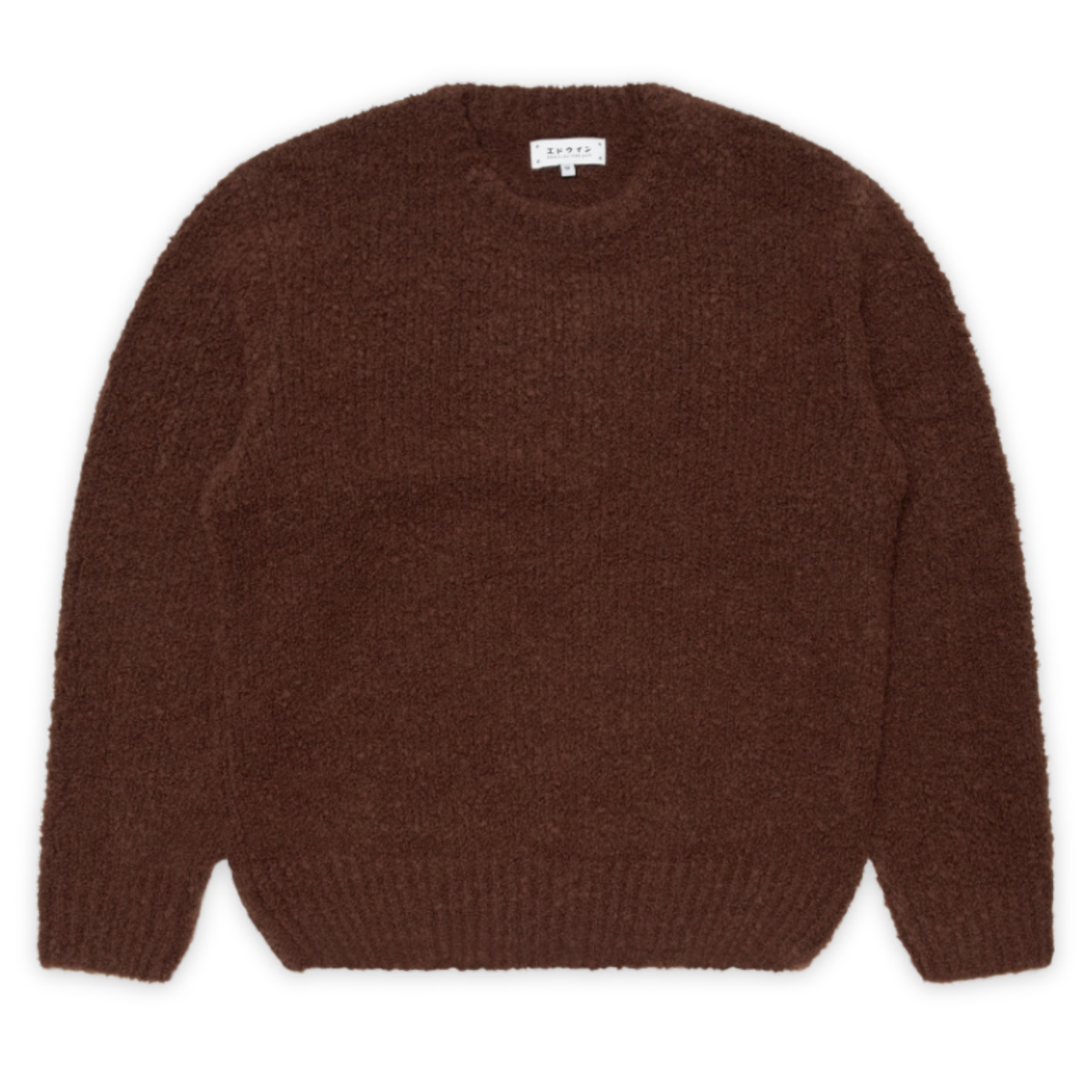 EDWIN || DUN TEXTURED SWEATER RUM RAISIN GARMENT WASHED