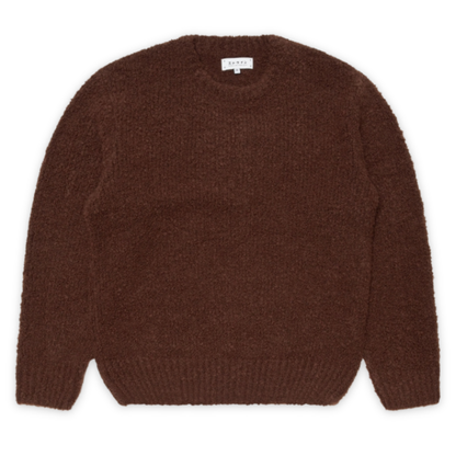 EDWIN || DUN TEXTURED SWEATER RUM RAISIN GARMENT WASHED