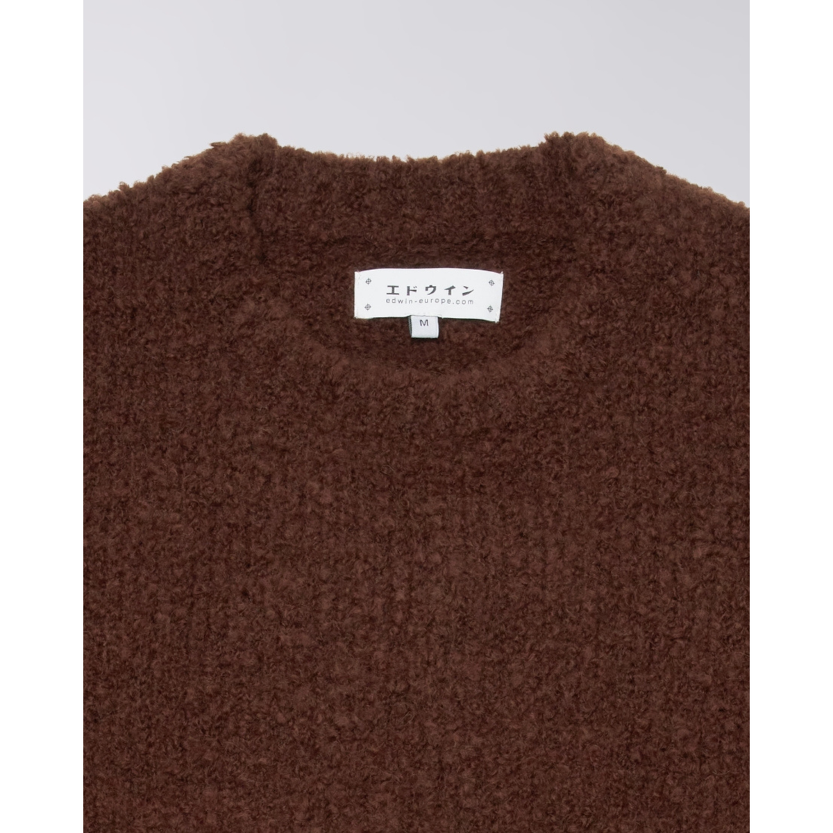 EDWIN || DUN TEXTURED SWEATER RUM RAISIN GARMENT WASHED