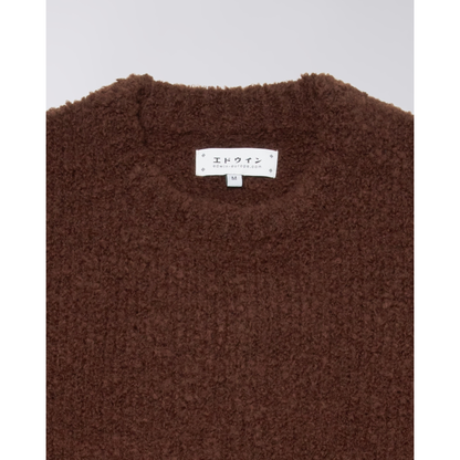 EDWIN || DUN TEXTURED SWEATER RUM RAISIN GARMENT WASHED