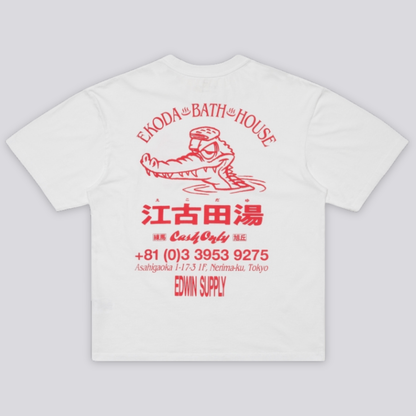 EDWIN || EKODA BATH HOUSE T-SHIRT WHITE