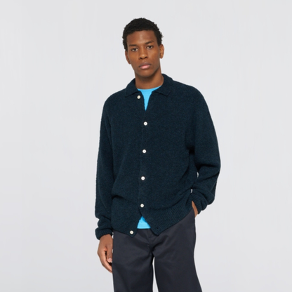 EDWIN || GEMINI CARDIGAN NAVY GARMENT WASHED