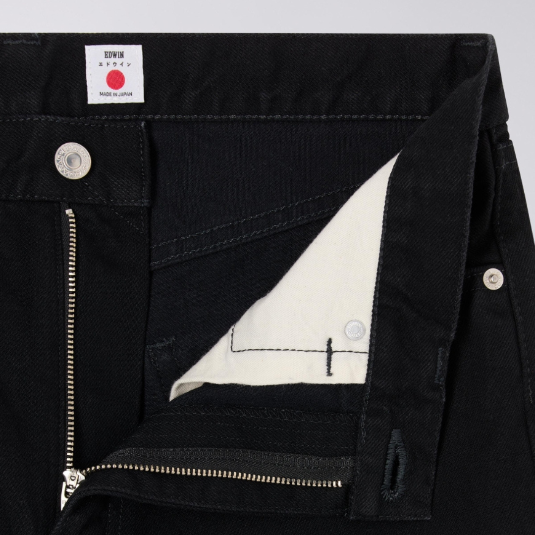 EDWIN || KAIHARA REGULAR STRAIGHT BLACK UNWASHED
