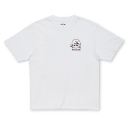 EDWIN || RAMEN PINK TSHIRT WHITE