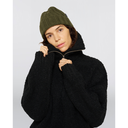 EDWIN || W' NEVA SWEATER BLACK GARMENT WASHED