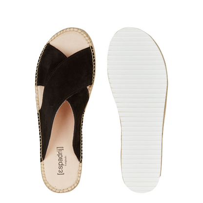 ESPADRIJ || CROISETTE VELOUR LOW NOIR
