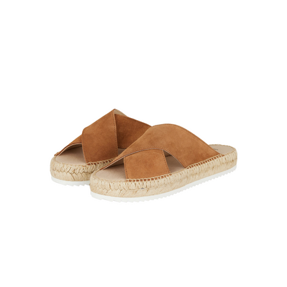 ESPADRIJ || CROISETTE VELOUR LOW TAN