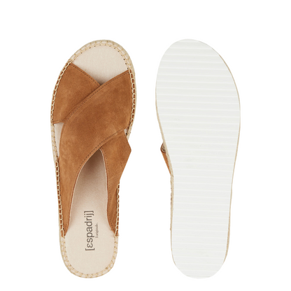 ESPADRIJ || CROISETTE VELOUR LOW TAN