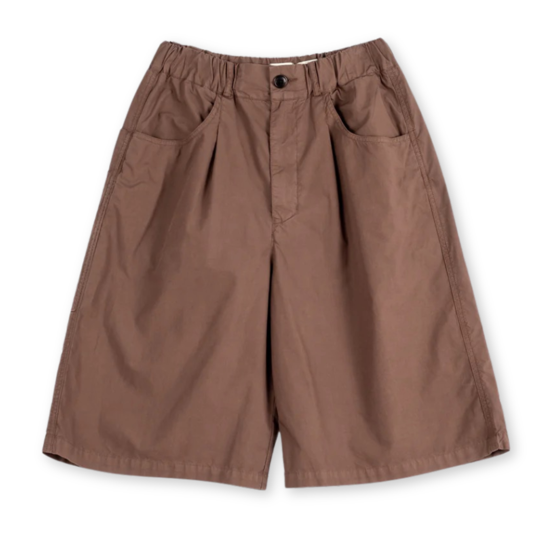 GIRLS OF DUST || LOOSE FIT BERMUDA WITH DRAWSTRING AZTEK BROWN
