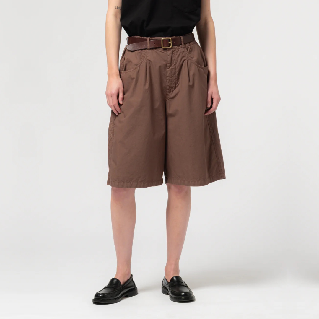 GIRLS OF DUST || LOOSE FIT BERMUDA WITH DRAWSTRING AZTEK BROWN
