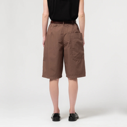 GIRLS OF DUST || LOOSE FIT BERMUDA WITH DRAWSTRING AZTEK BROWN
