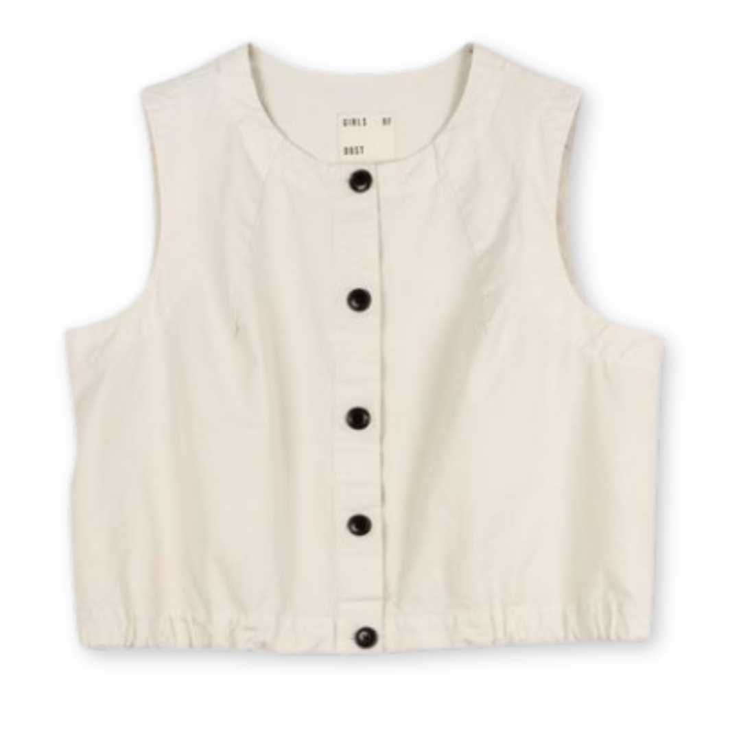 GIRLS OF DUST || SLEEVELESS CROP TOP WHEAT