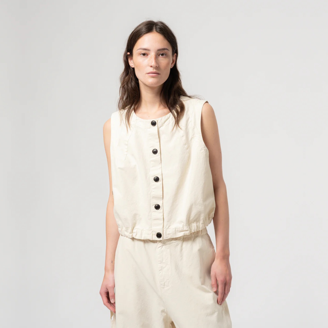 GIRLS OF DUST || SLEEVELESS CROP TOP WHEAT