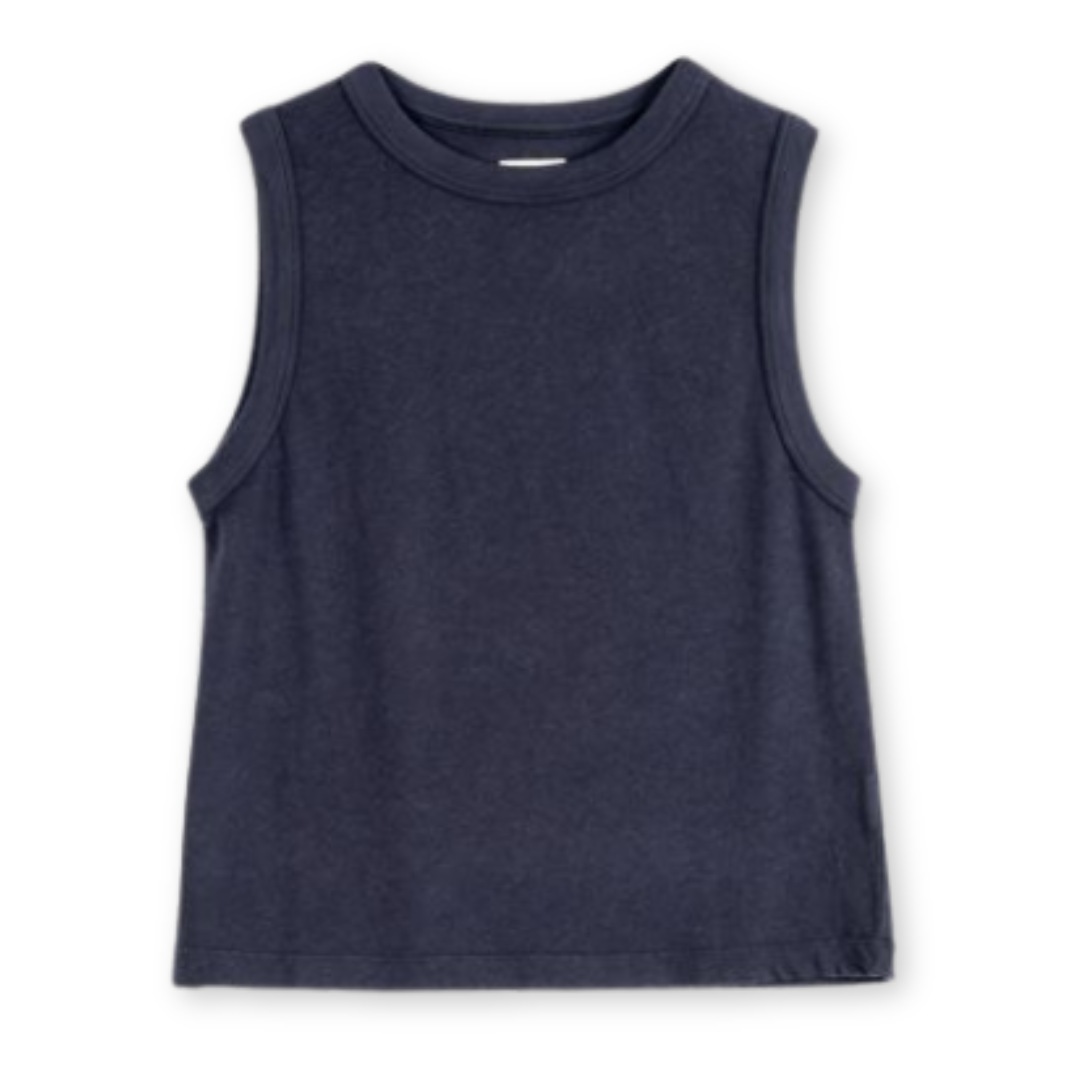 GIRLS OF DUST || JOHNNY SLEEVELESS TANKTOP  INDIA BLUE