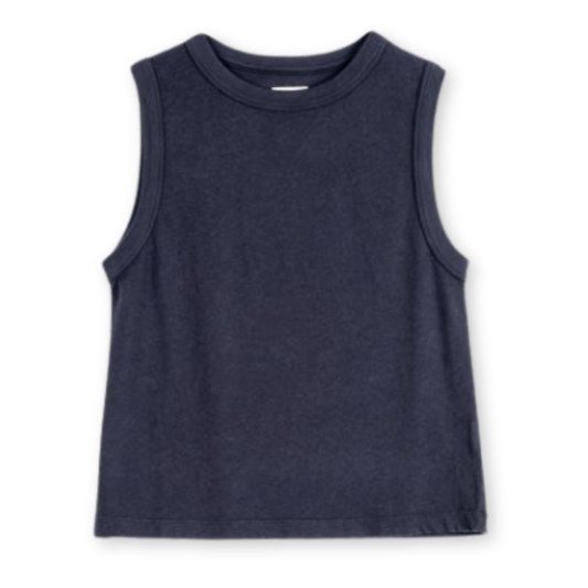 GIRLS OF DUST || JOHNNY SLEEVELESS TANKTOP  INDIA BLUE