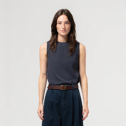 GIRLS OF DUST || JOHNNY SLEEVELESS TANKTOP  INDIA BLUE