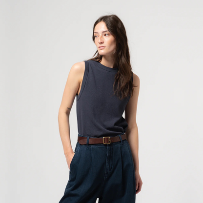 GIRLS OF DUST || JOHNNY SLEEVELESS TANKTOP  INDIA BLUE