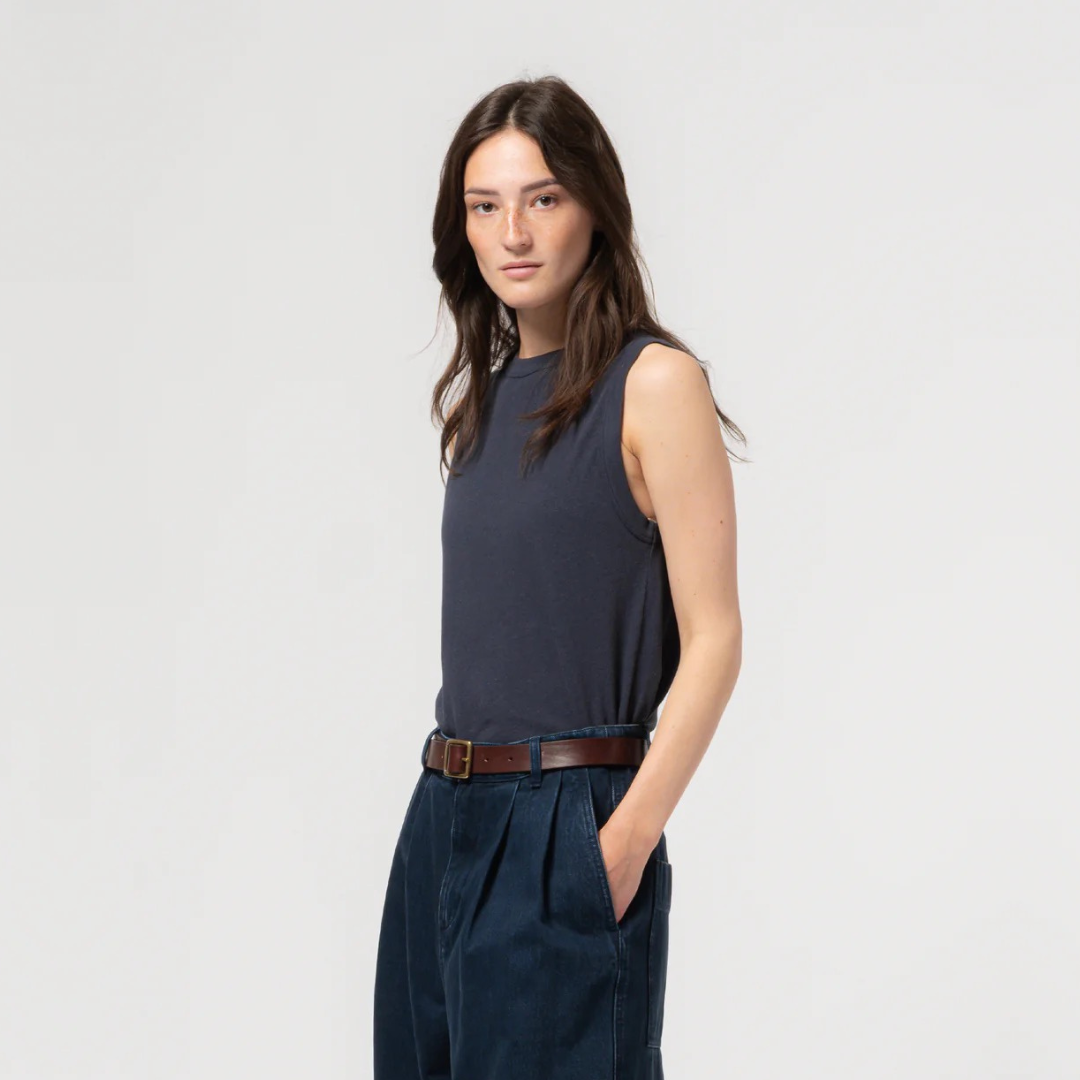 GIRLS OF DUST || JOHNNY SLEEVELESS TANKTOP  INDIA BLUE