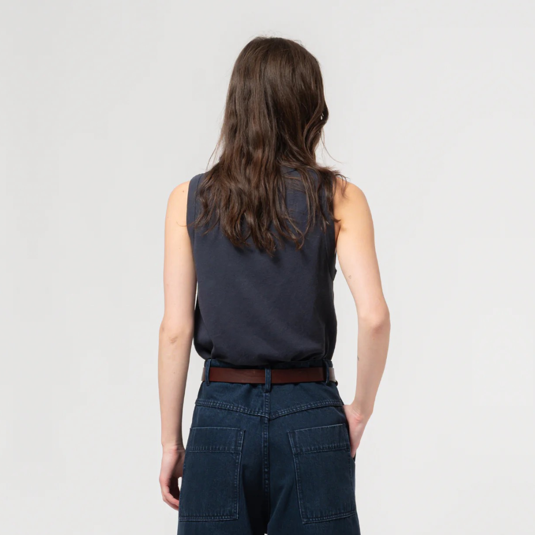 GIRLS OF DUST || JOHNNY SLEEVELESS TANKTOP  INDIA BLUE