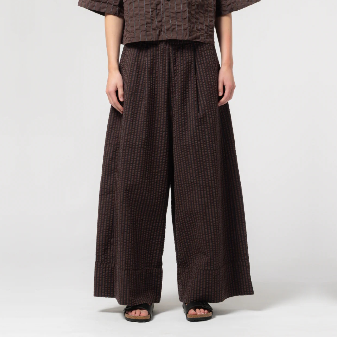 GIRLS OF DUST || WIDE LEG PANTS BS COFFEE NAVY