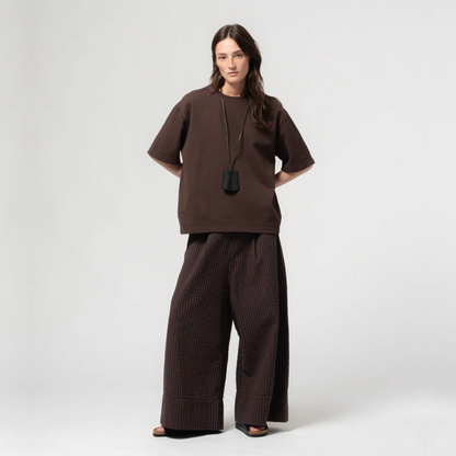 GIRLS OF DUST || WIDE LEG PANTS BS COFFEE NAVY