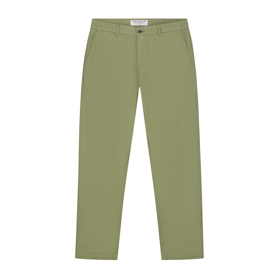 KUYICHI || DARREN CHINO LINEN ARMY GREEN