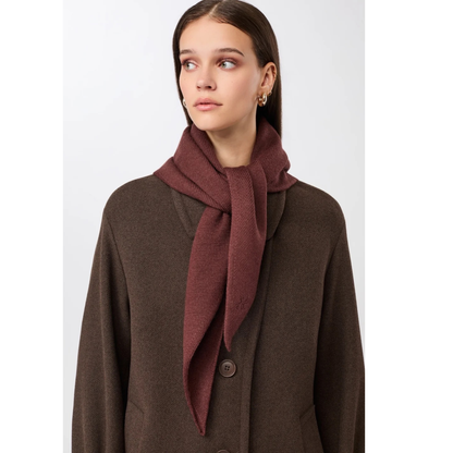 LANGER CHEN || DREIECKS- SCHAL BURGUNDY
