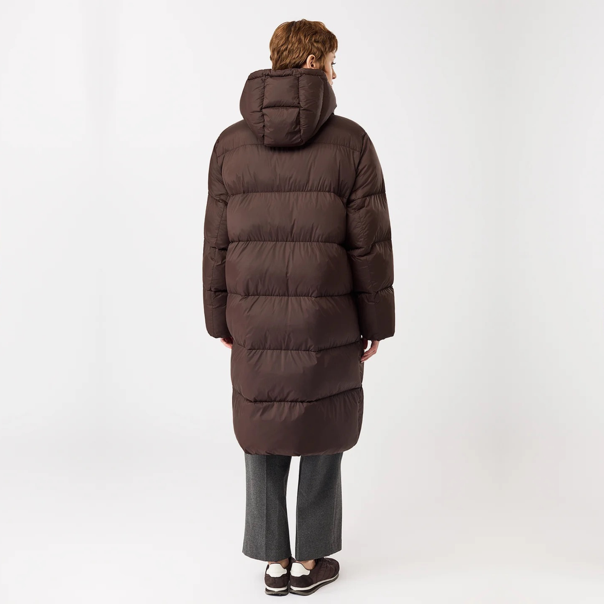 LANGER CHEN || LGHTWEIGHT MANTEL GESTEPPT COFFEE