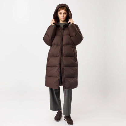 LANGER CHEN || LGHTWEIGHT MANTEL GESTEPPT COFFEE