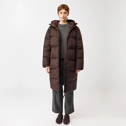 LANGER CHEN || LGHTWEIGHT MANTEL GESTEPPT COFFEE