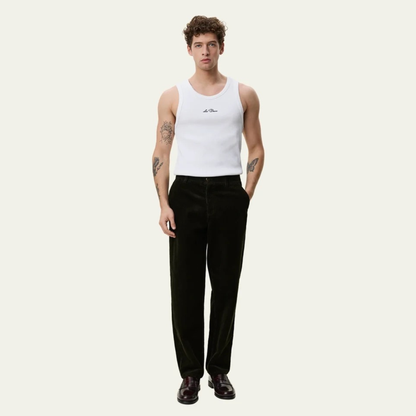LES DEUX || CORDUROY TAPERED PANTS ROSIN GREEN MEN