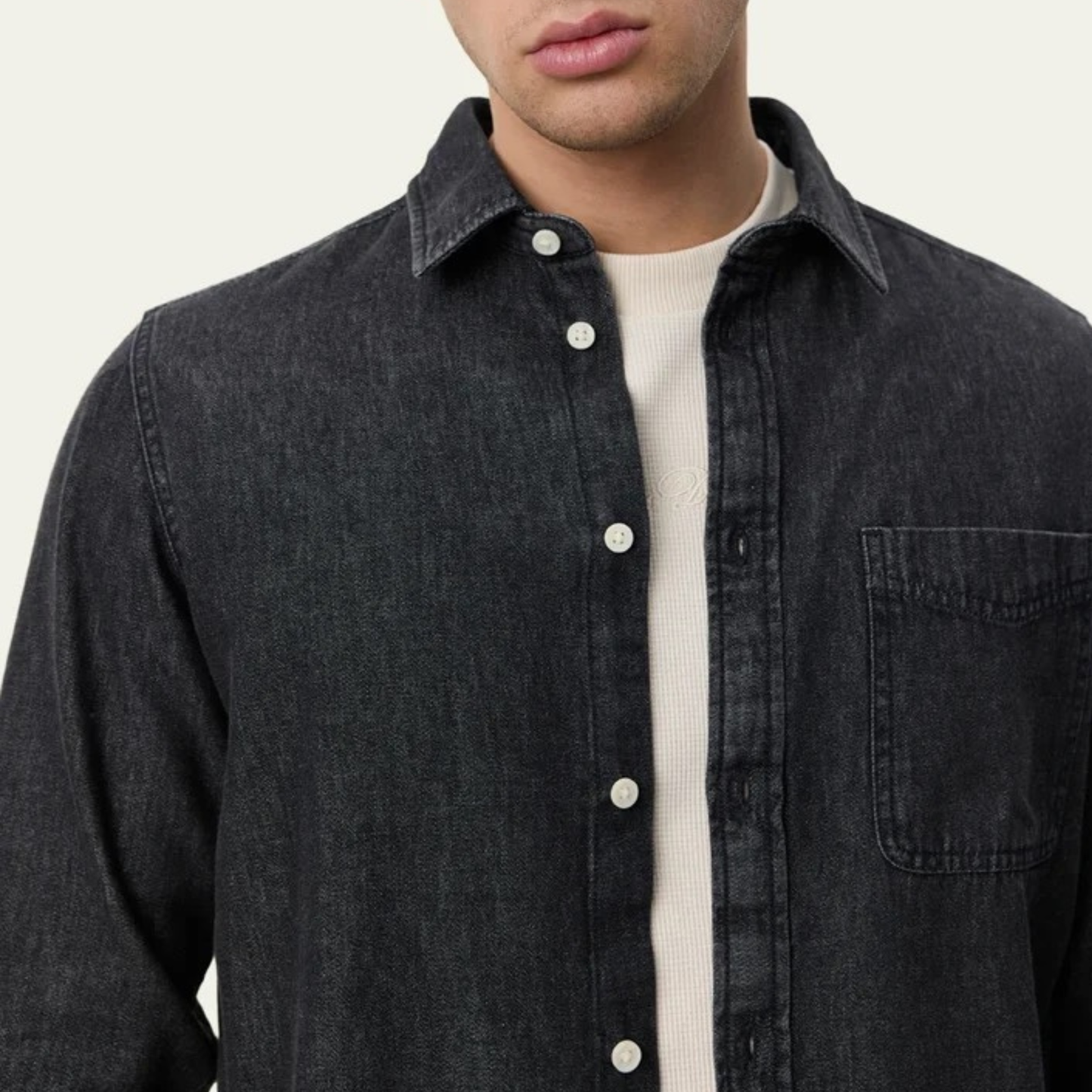 LES DEUX || DENIM SHIRT WASHED DENIM